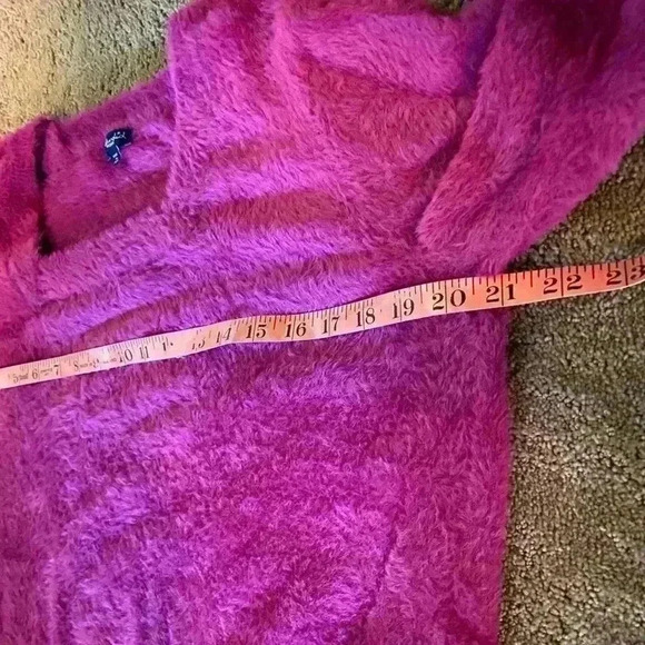 Splendid Womens Pink Square Neckline Fluffy Soft Sweater‎ Long Sleeve medium - Picture 11 of 11